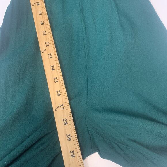 Reformation Mayer Jumpsuit Womens 6 Green Wide Leg Crop Open Back Crepe - Picture 13 of 13